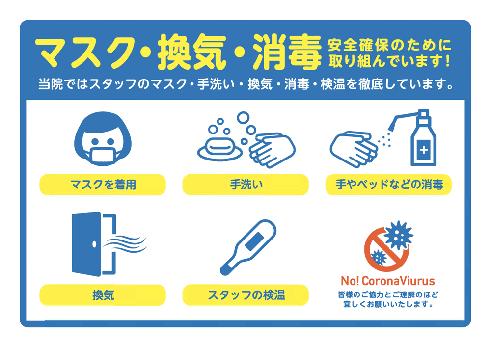 当院の新型コロナウイルス感染予防対策について